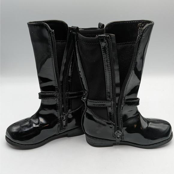 Michael Kors Little Girls Size 6 Lil Winnie Black Half-Calf Boot Toddler - Picture 10 of 15